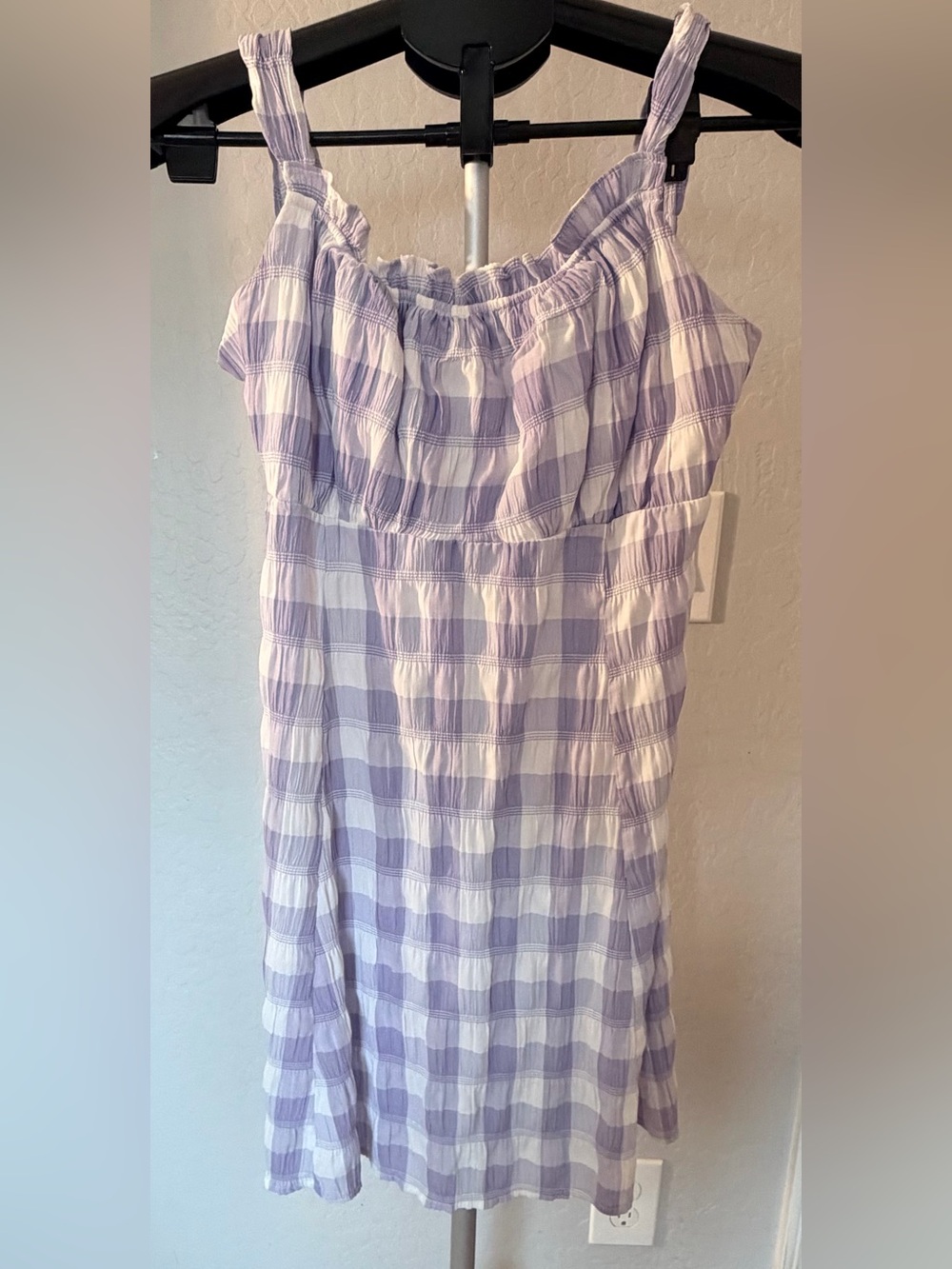 Speechless Lilac and White Gingham Sundress